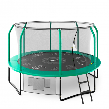 Батут Unix line Supreme Game с внутренней сеткой 12 футов - 360 см (зеленый) (TRUSUG12GR) - 1